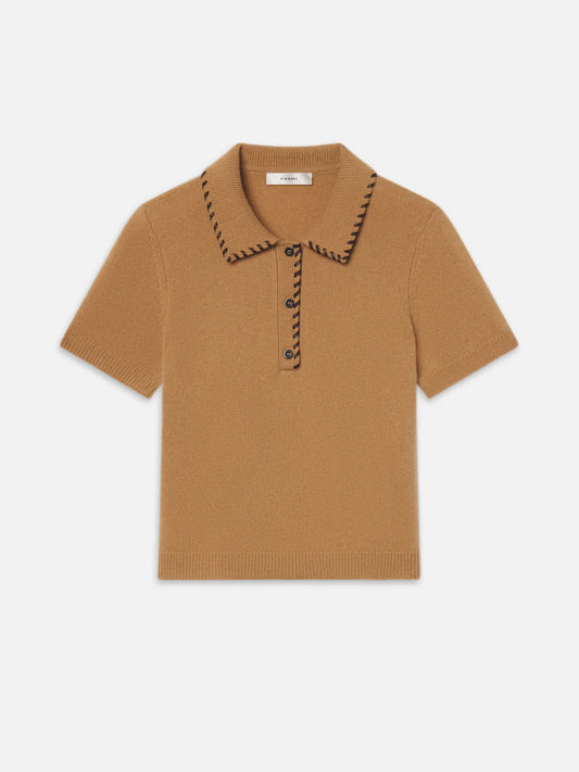 FRAME The Leather Stitch Polo