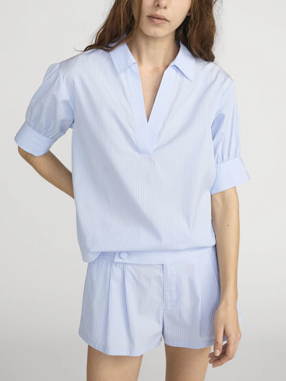 FRAME The Vneck Popover Top