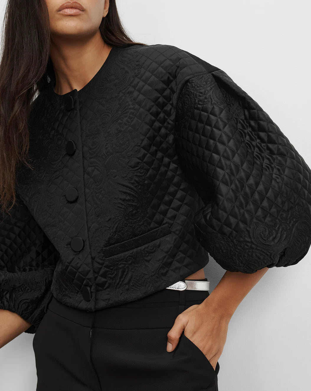 VERONICA BEARD Drake Quilted Cropped Jacket