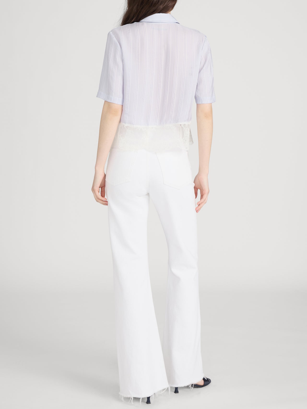 FRAME Stripe Lace Shirt