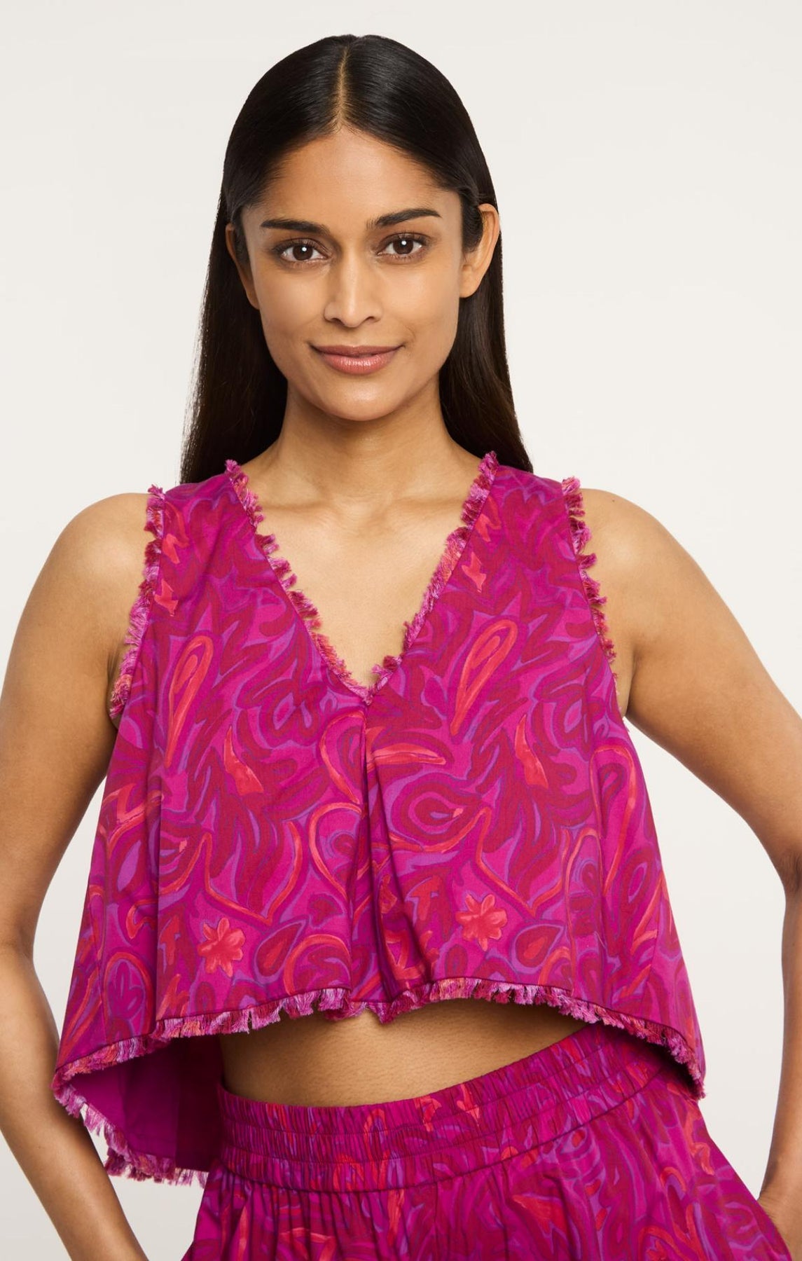 CINQ A SEPT Paisley Bloom Ibbie Top