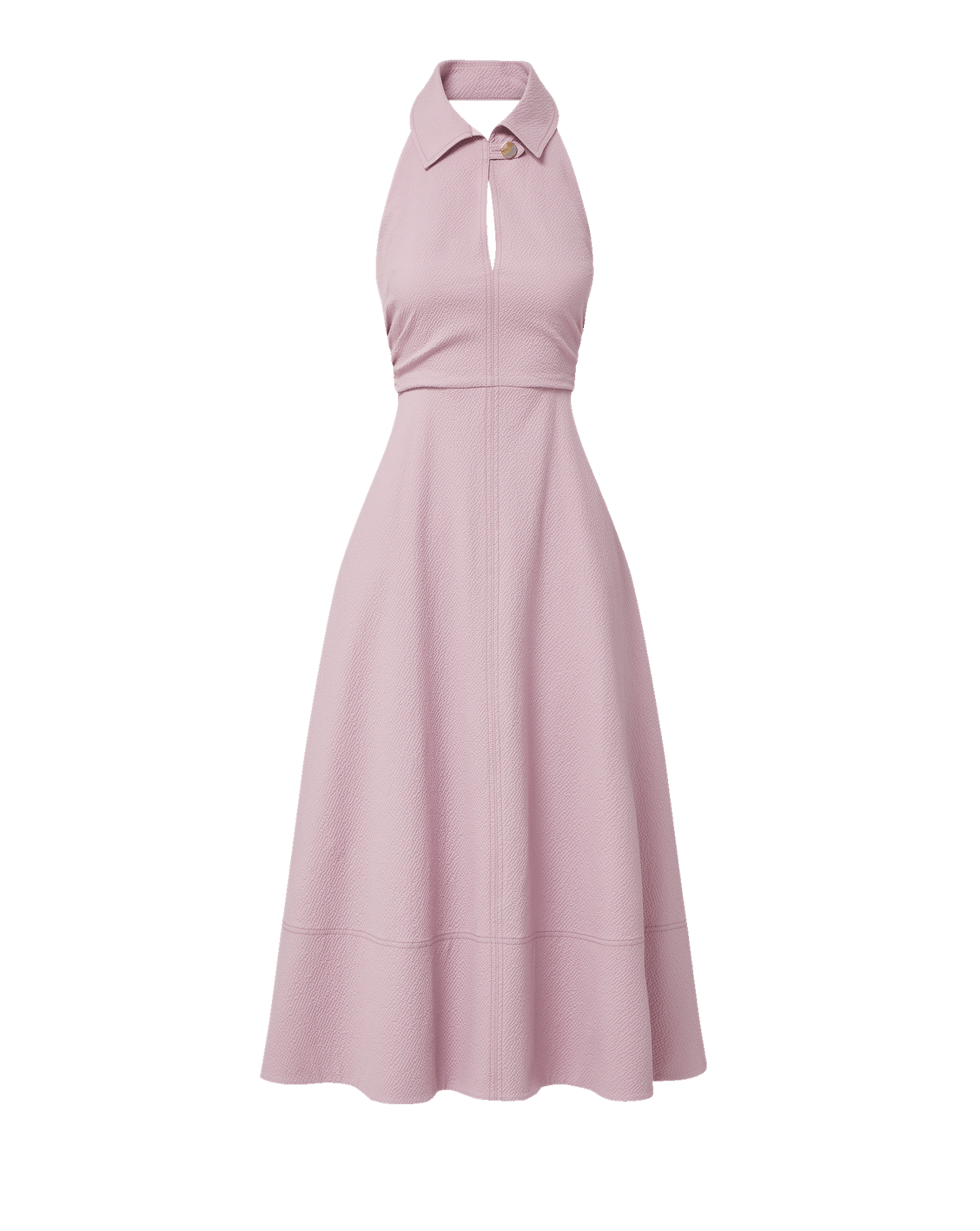 VERONICA BEARD Mackey Seersucker Halter Midi Dress