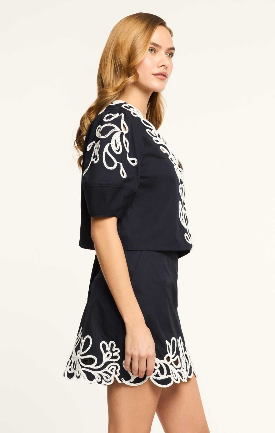 CINQ A SEPT Paisley Bloom Embroidered Bellara Top
