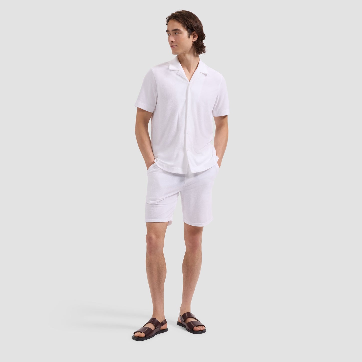 BUGATCHI French Terry Camp Shirt