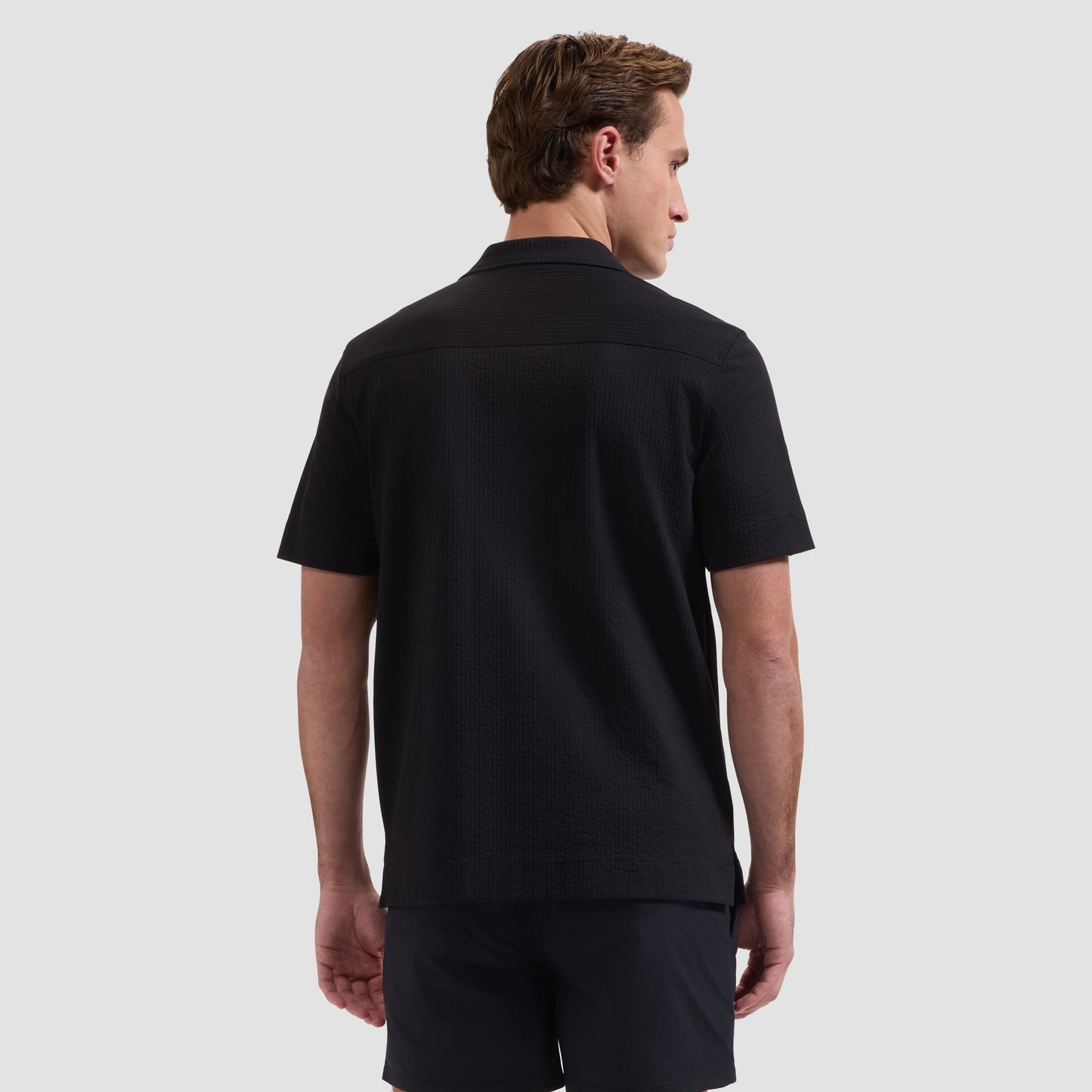 BUGATCHI Seersucker Camp Shirt