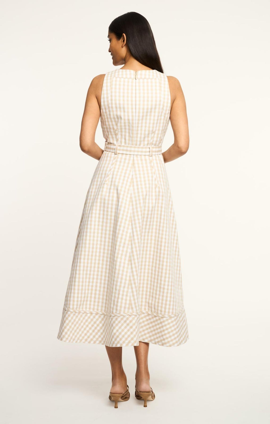 CINQ A SEPT Mini Gingham Denim Zelda Dress