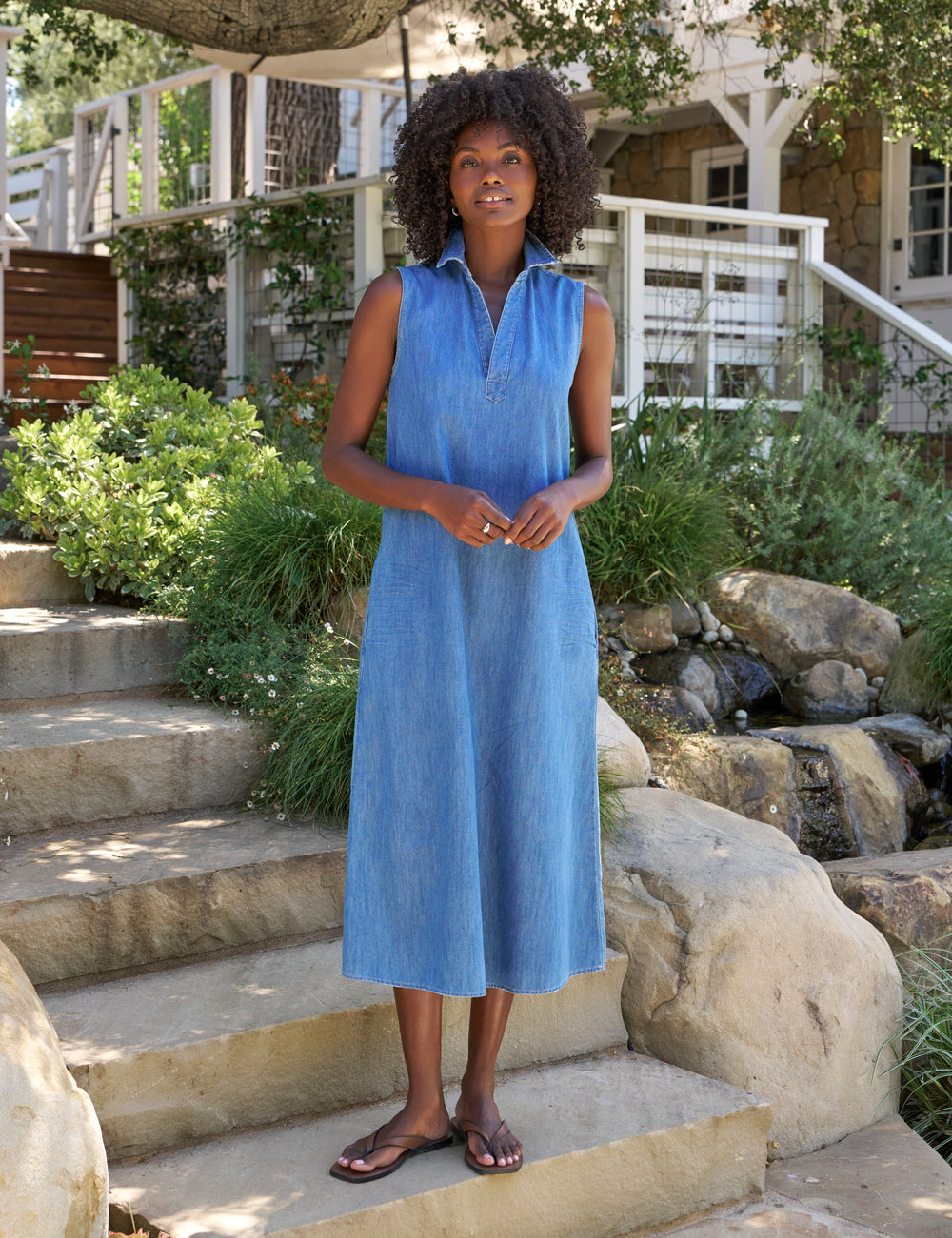FRANK AND EILEEN Lily Popover Tank Maxi Dress