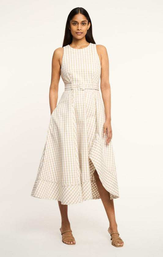 CINQ A SEPT Mini Gingham Denim Zelda Dress
