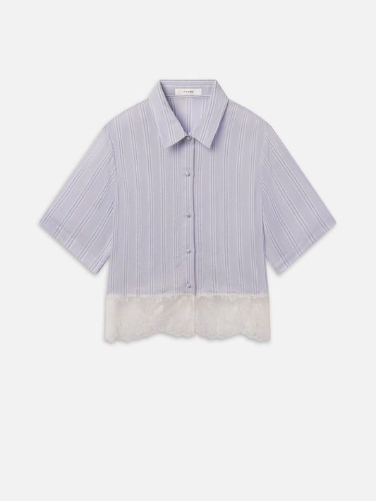 FRAME Stripe Lace Shirt
