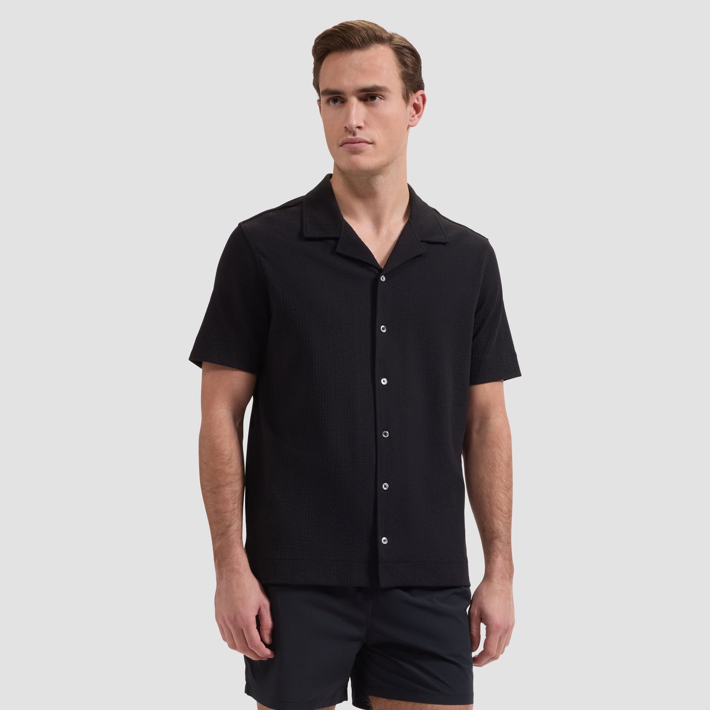 BUGATCHI Seersucker Camp Shirt