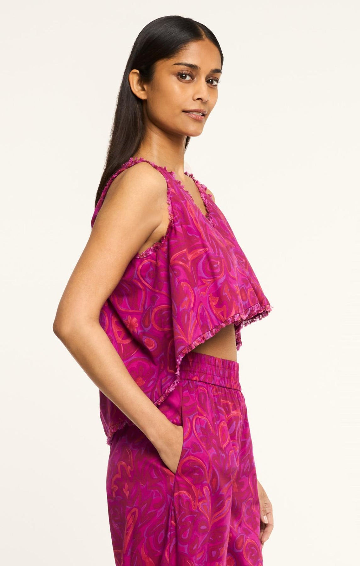 CINQ A SEPT Paisley Bloom Ibbie Top