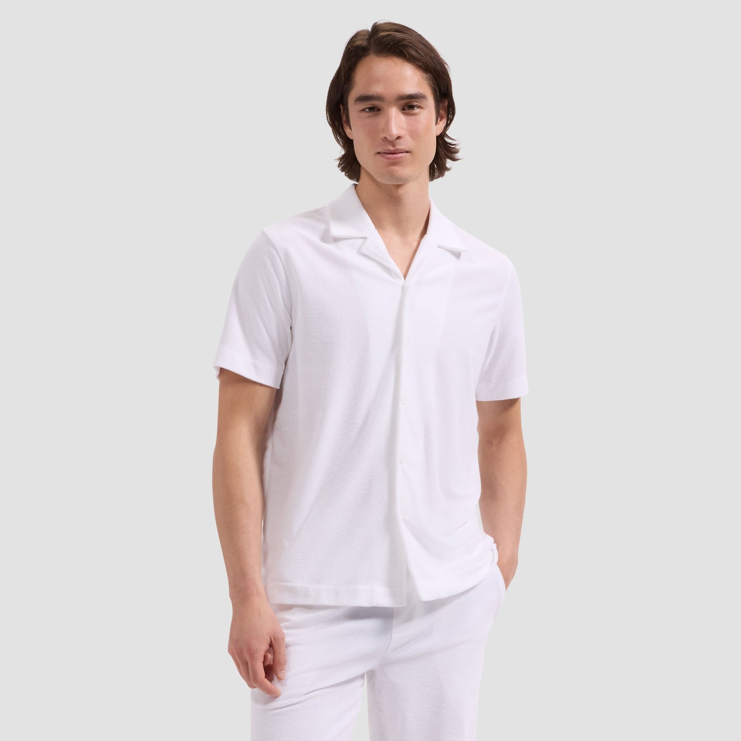 BUGATCHI French Terry Camp Shirt