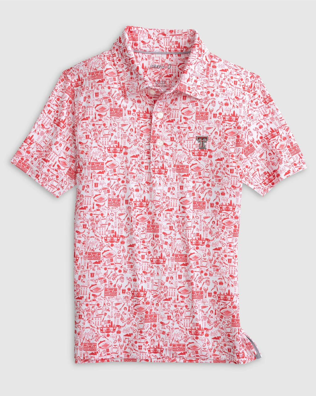 JOHNNIE-O Texas Tech Tailgater 2.0 Printed Jersey Performance Polo