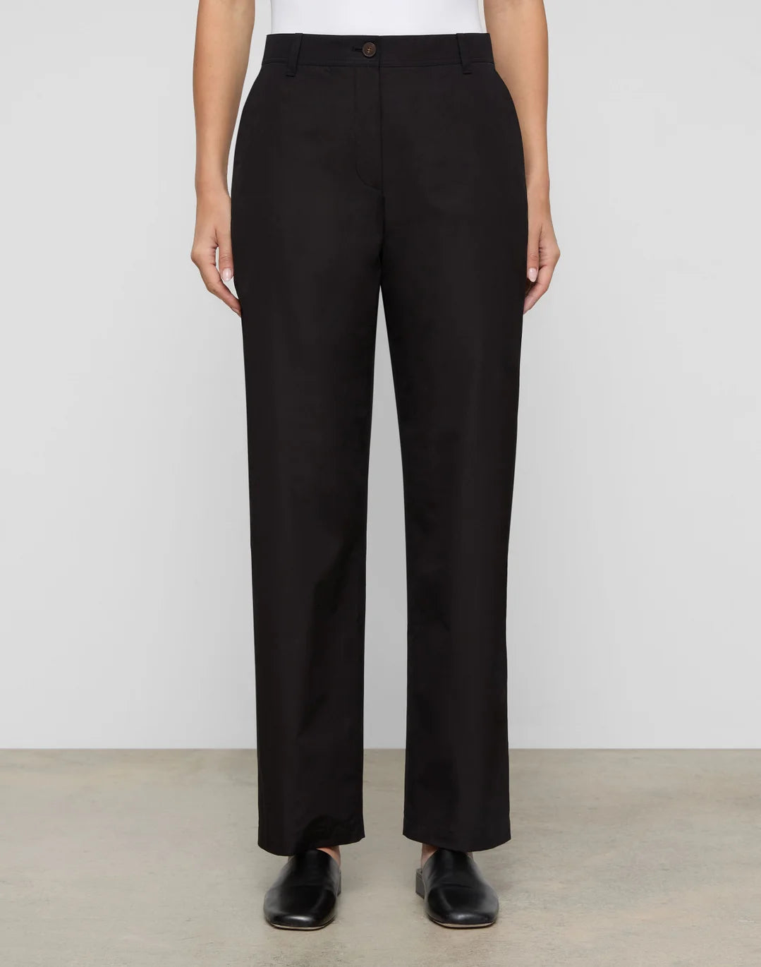 LAFAYETTE 148 Organic Cotton Poplin Kent Barrel Leg Pant