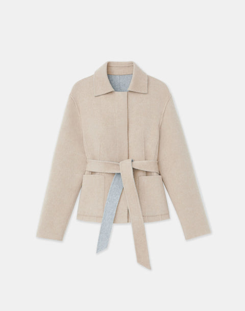 LAFAYETTE 148 Wool-Cashmere Double Face Reversible Jacket