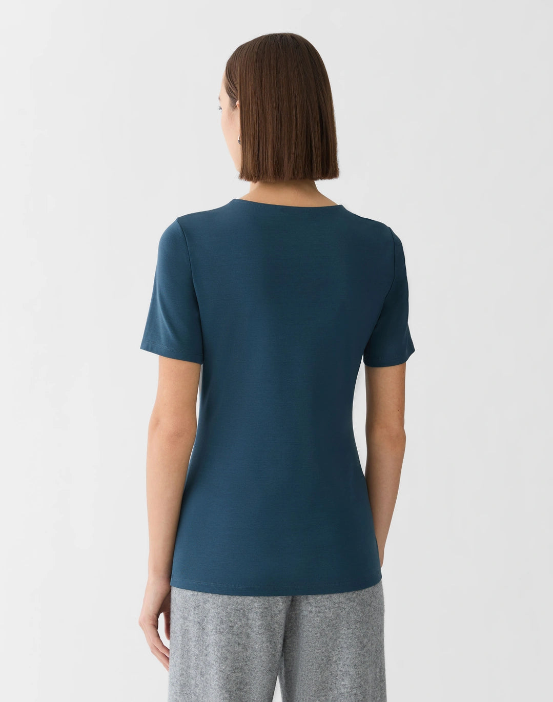 LAFAYETTE 148 Cotton Rib Crewneck