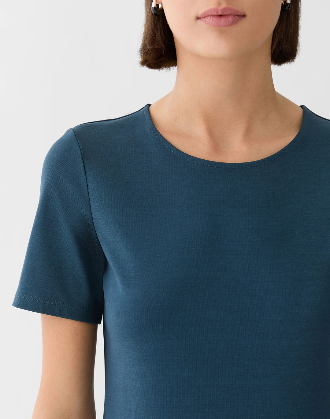 LAFAYETTE 148 Cotton Rib Crewneck