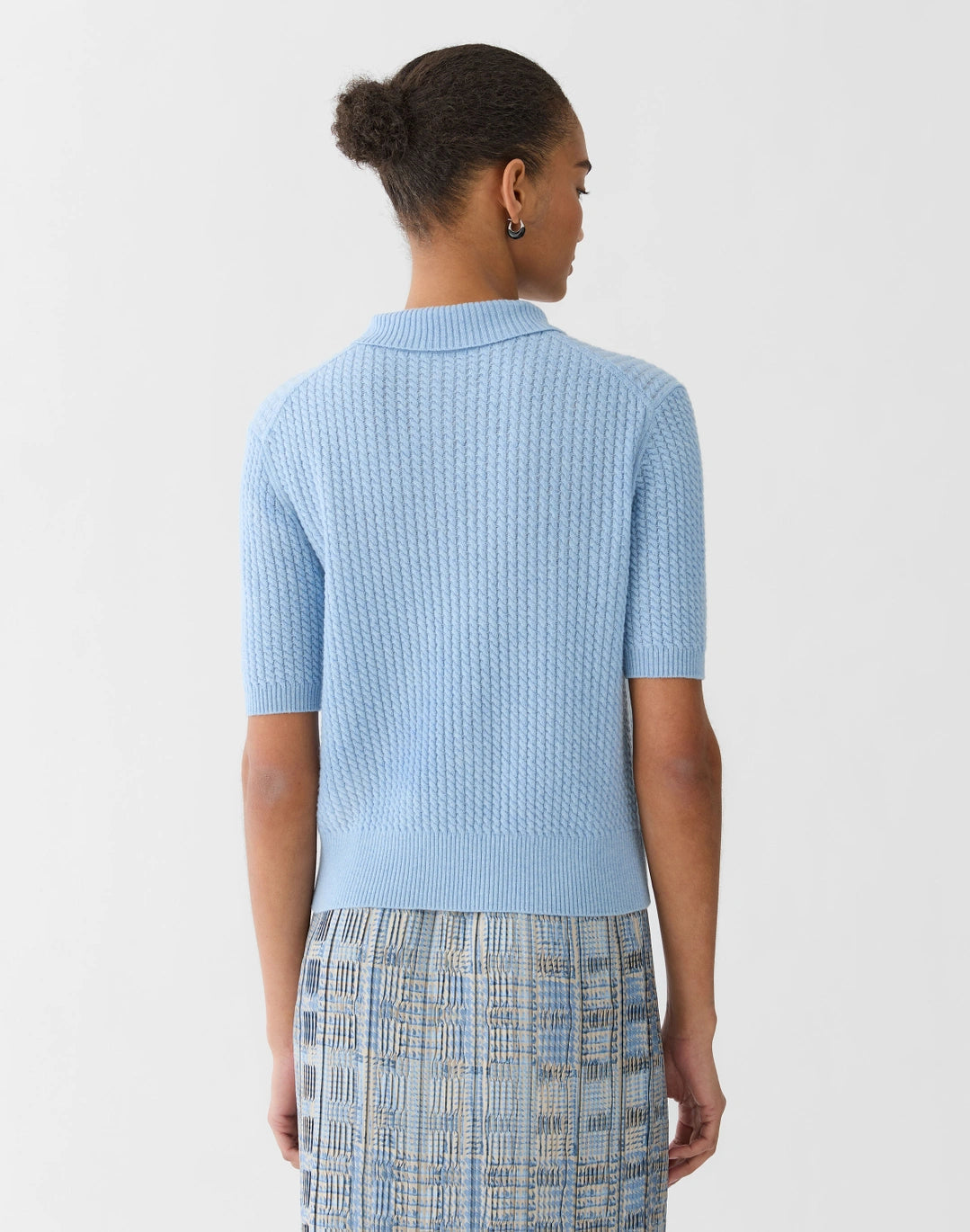 LAFAYETTE 148 Cashmere Cable Knit Polo