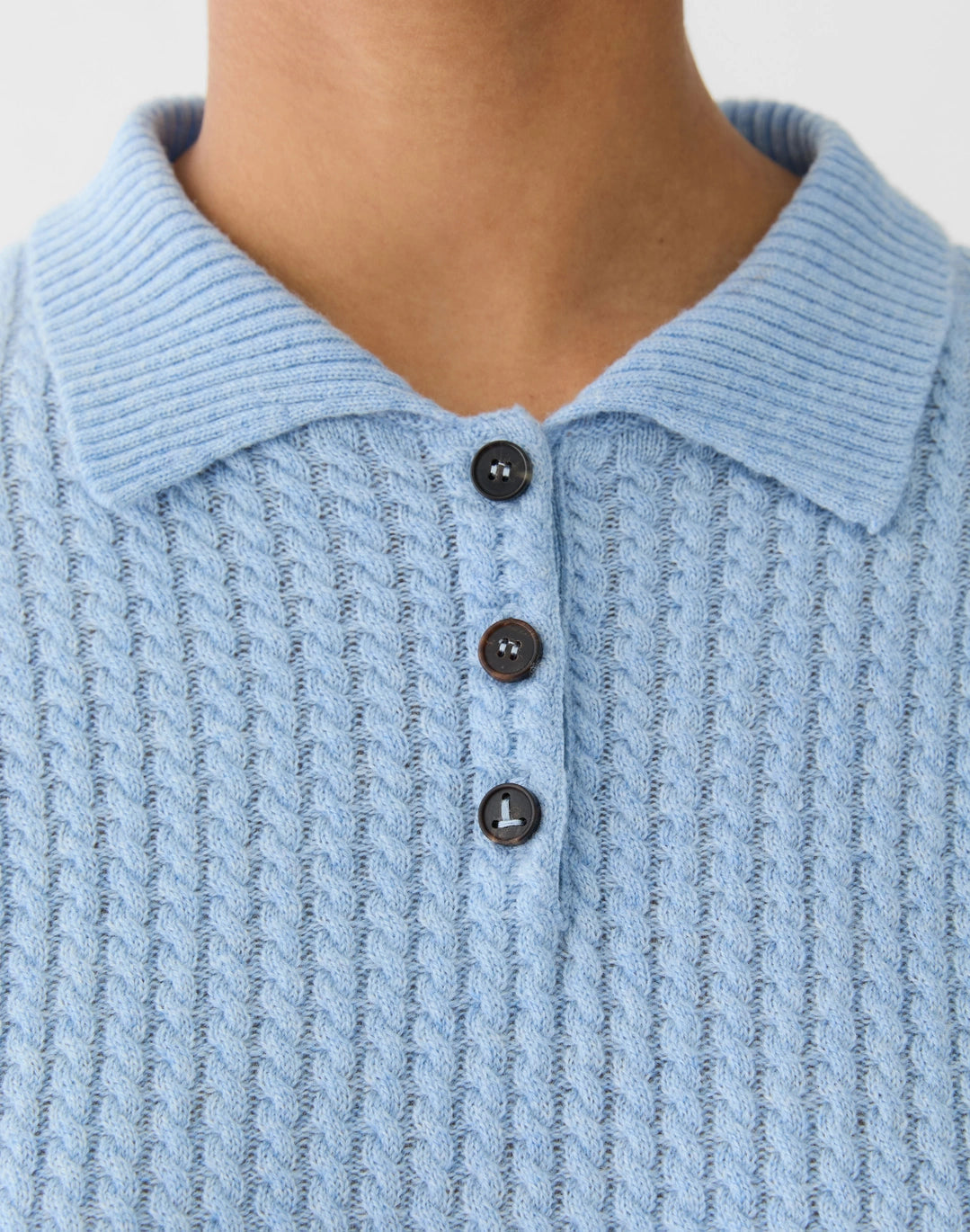 LAFAYETTE 148 Cashmere Cable Knit Polo
