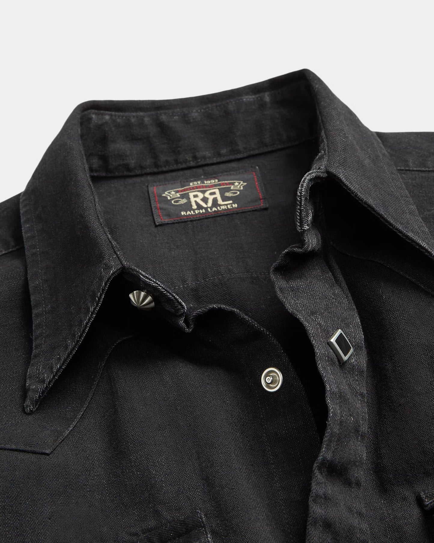 RRL Slim Fit Denim Western Shirt