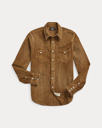 RRL Slim Fit Corduroy Western Shirt