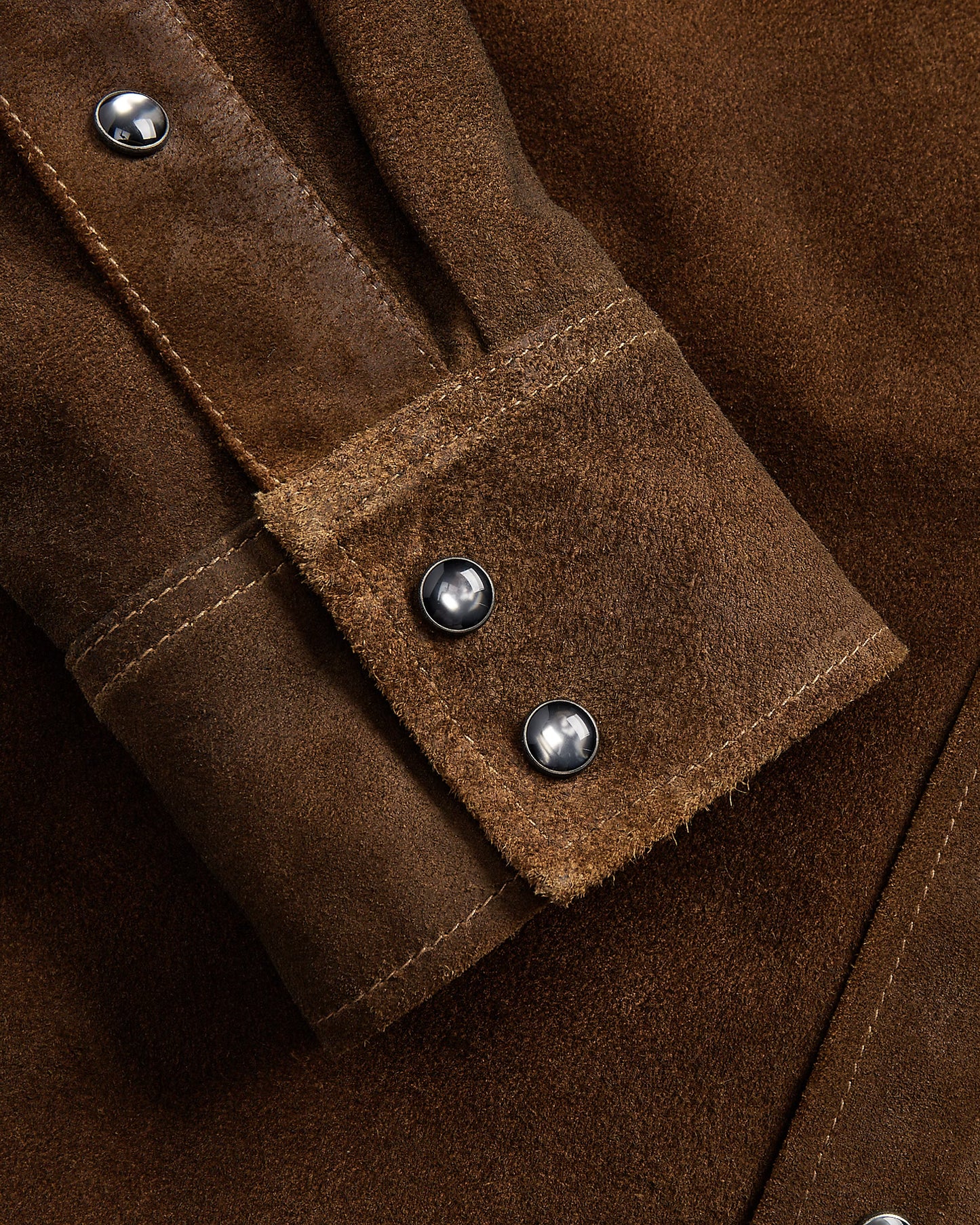 RRL Roughout Suede Western Shirt