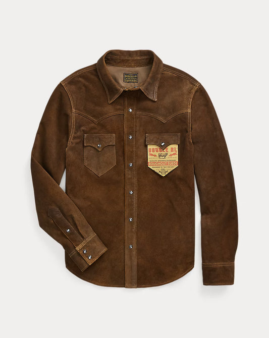RRL Roughout Suede Western Shirt