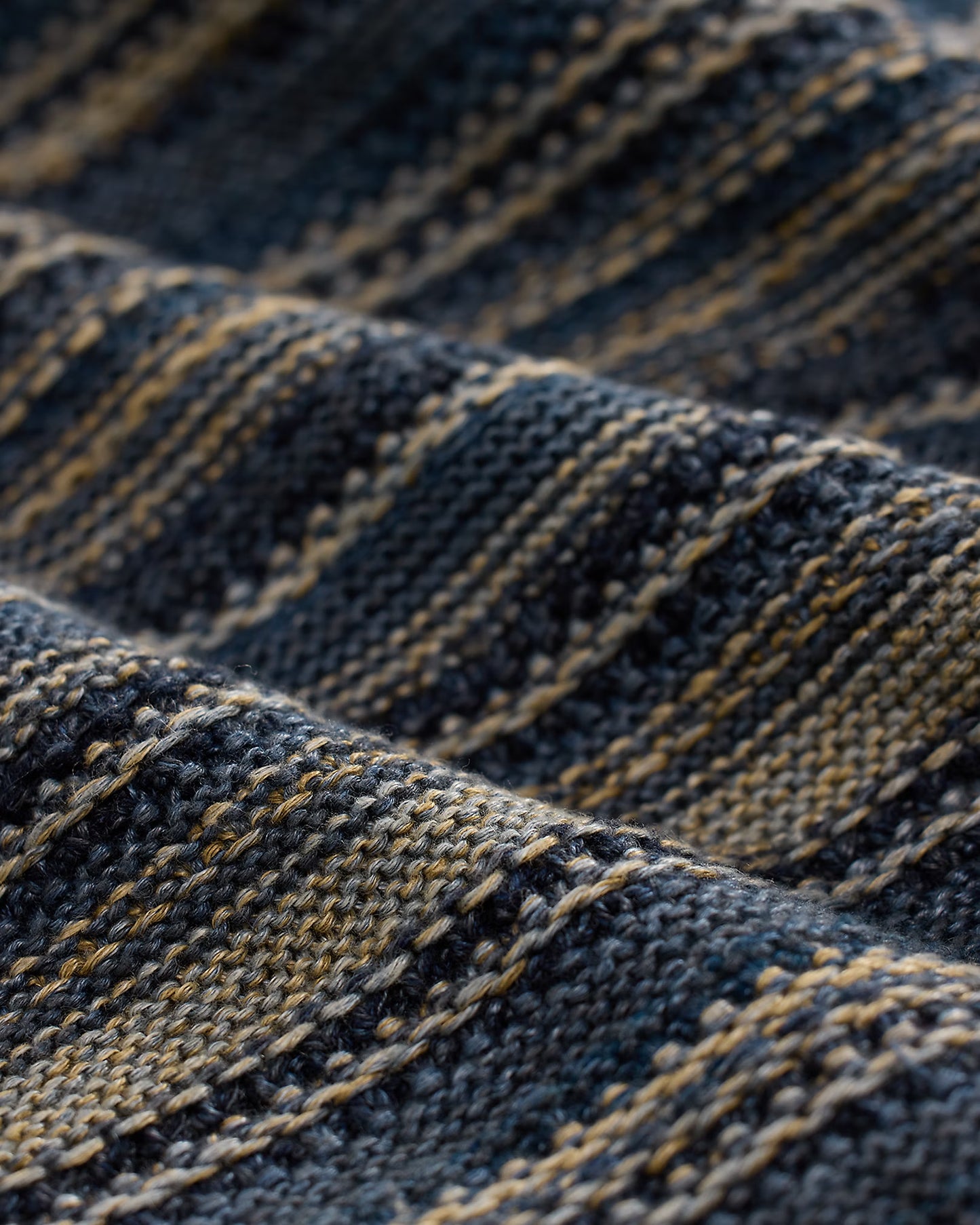 RRL Indigo Striped Linen Cotton Cardigan
