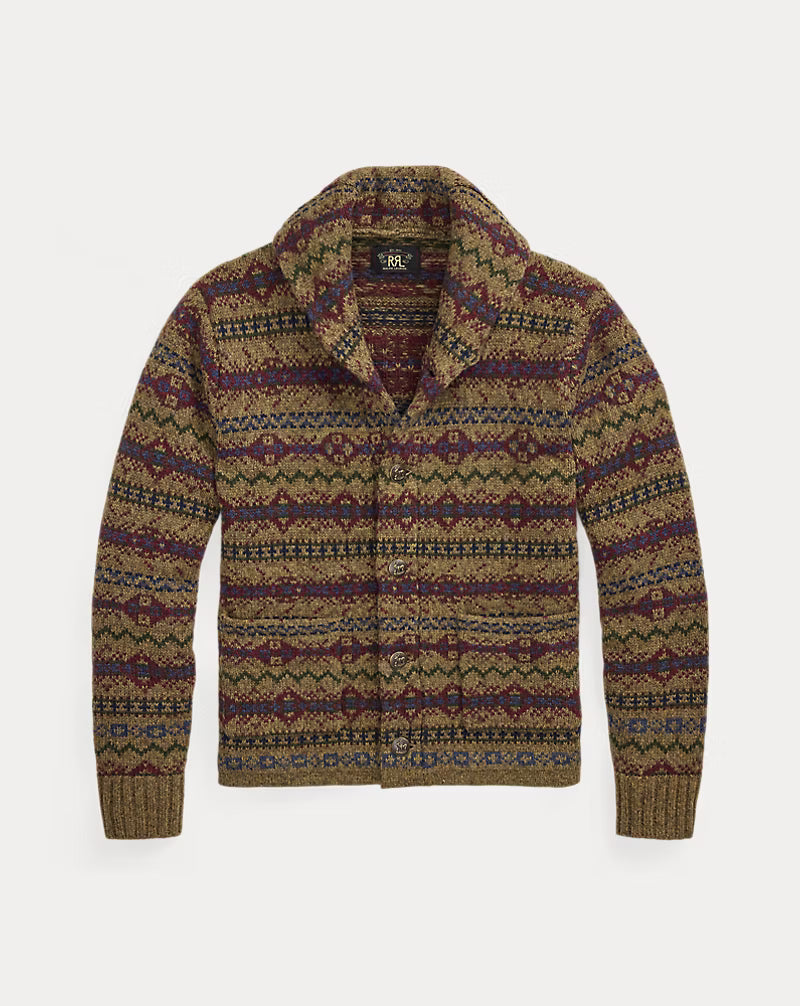 RRL Fair Isle Wool Cardigan
