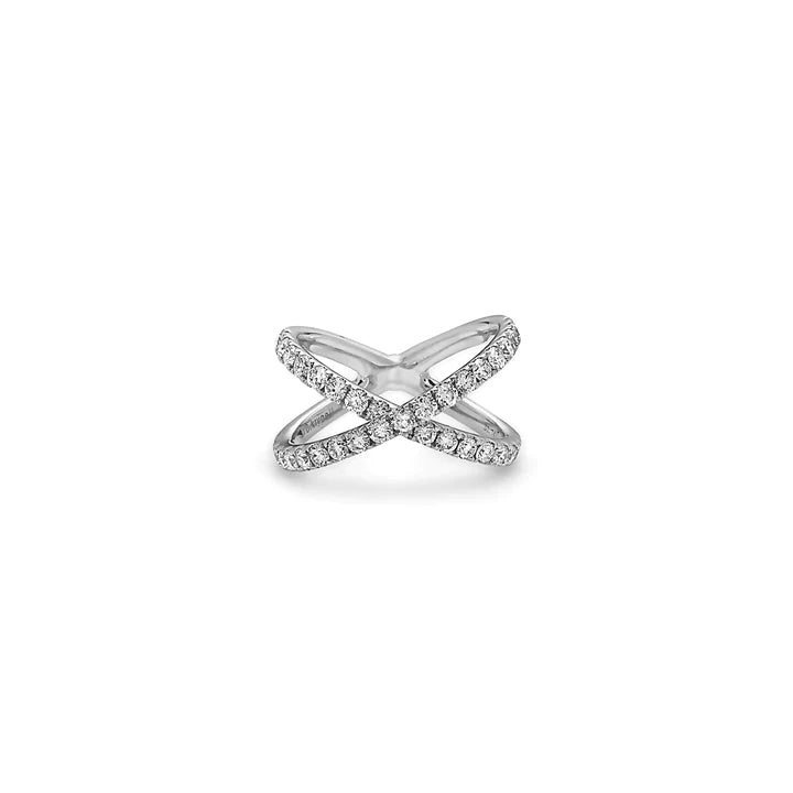 CHARLES KRYPELL Diamond Delicate X Ring