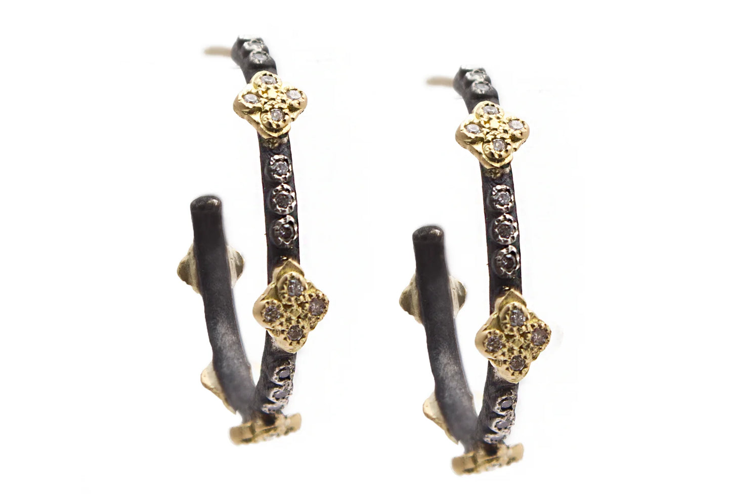 ARMENTA Crivelli Cross Hoop Earrings