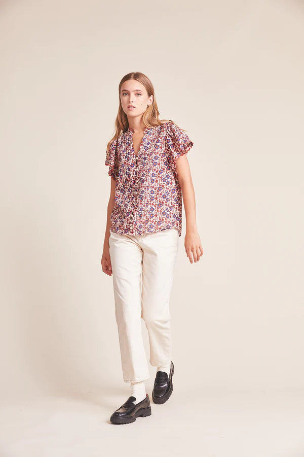 TROVATA Birds of Paradis Cate Blouse Perennial Floral