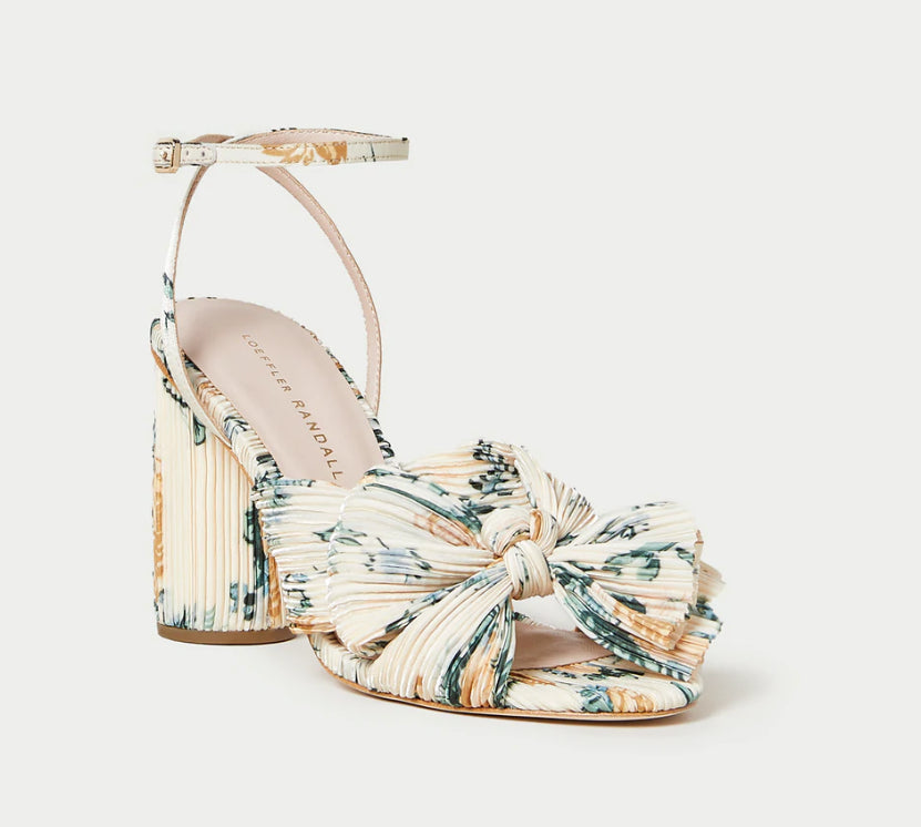 LOEFFLER RANDALL Camellia Nova Floral Bow Heel Drest by Scott Malouf