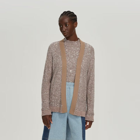 FABIANA FILIPPI Sequinned Blush Cardigan