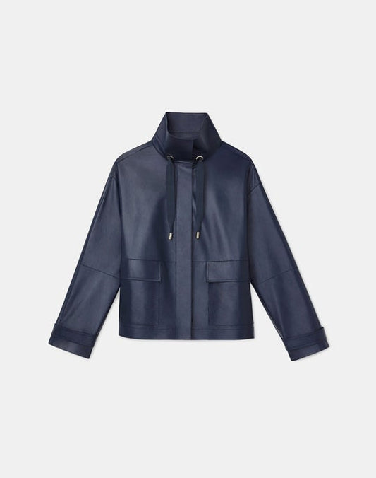 LAFAYETTE 148 Crawford Jacket in Tissue Weight Lambskin Leather